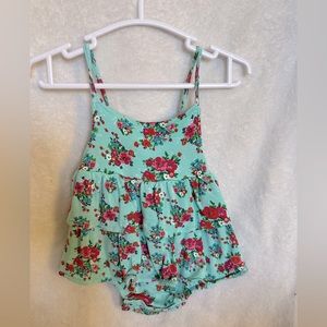 GUC Posh Peanut Adelina Sleeveless Ruffled Romper 0-3